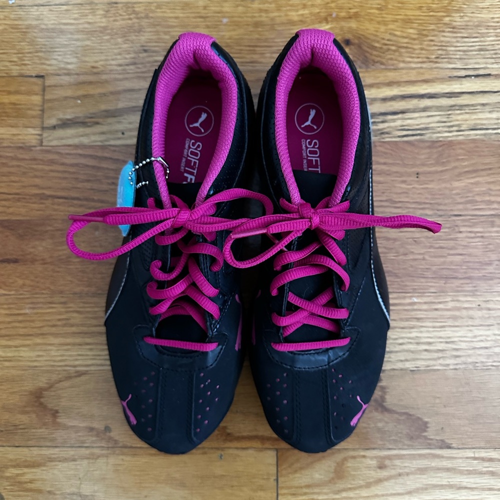 Puma Softfoam Black and Pink Cross Trainer size 8 NEW!